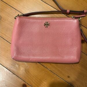Tory Burch Pink Pebbled Leather Crossbody